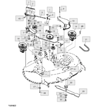 John Deere Késmeghajtó ékszíj M124895